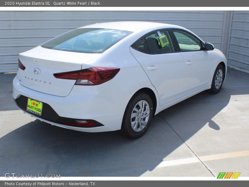 Quartz White Pearl / Black 2020 Hyundai Elantra SE