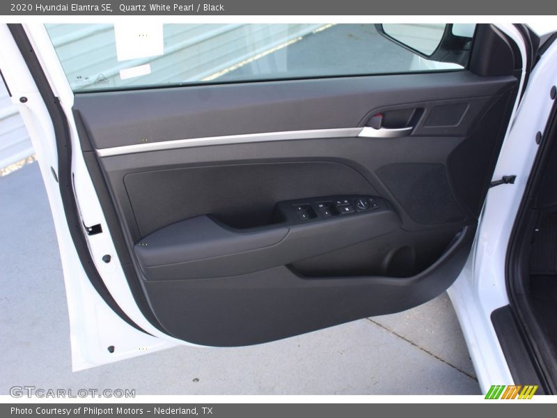 Quartz White Pearl / Black 2020 Hyundai Elantra SE
