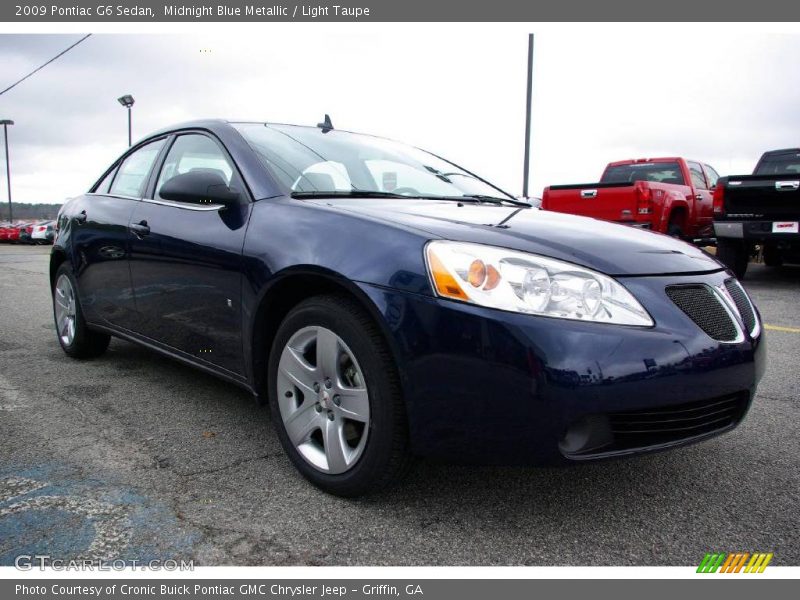 Midnight Blue Metallic / Light Taupe 2009 Pontiac G6 Sedan