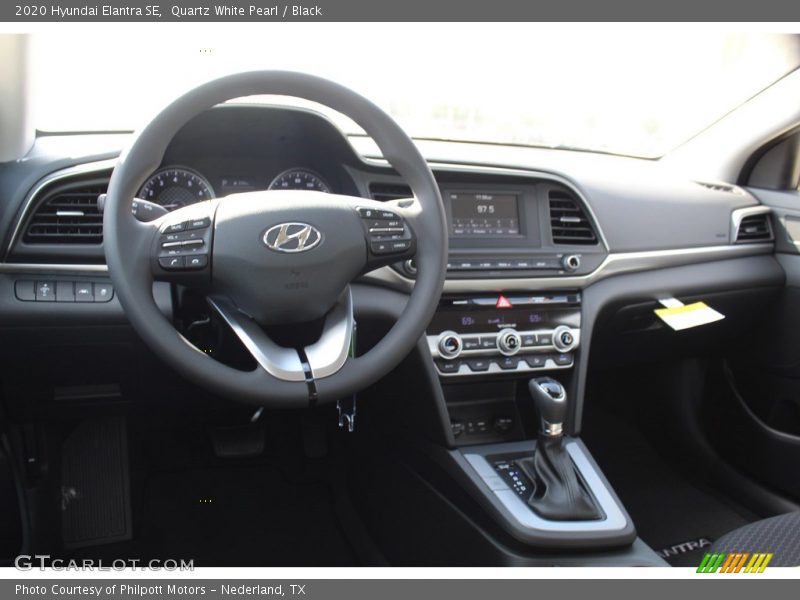 Quartz White Pearl / Black 2020 Hyundai Elantra SE