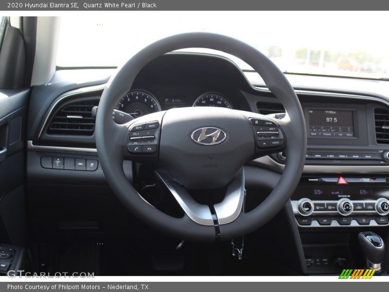 Quartz White Pearl / Black 2020 Hyundai Elantra SE