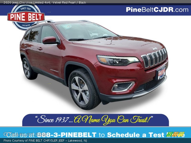 Velvet Red Pearl / Black 2020 Jeep Cherokee Limited 4x4