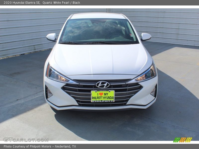 Quartz White Pearl / Black 2020 Hyundai Elantra SE