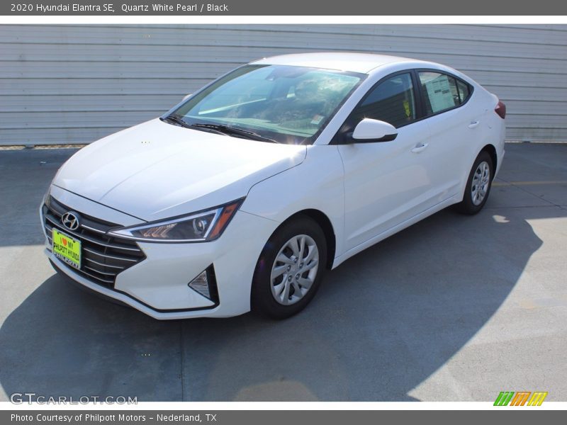 Quartz White Pearl / Black 2020 Hyundai Elantra SE