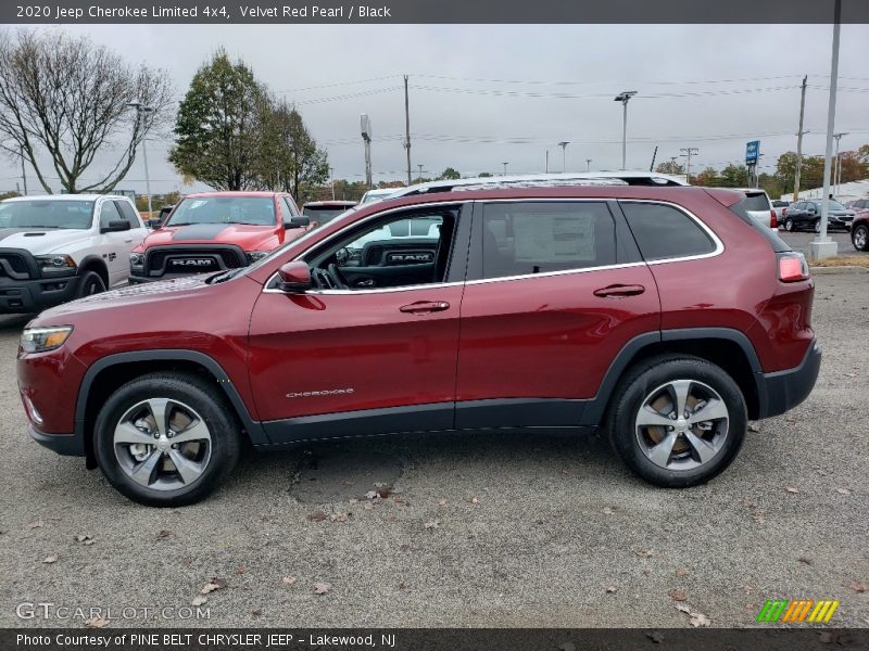 Velvet Red Pearl / Black 2020 Jeep Cherokee Limited 4x4