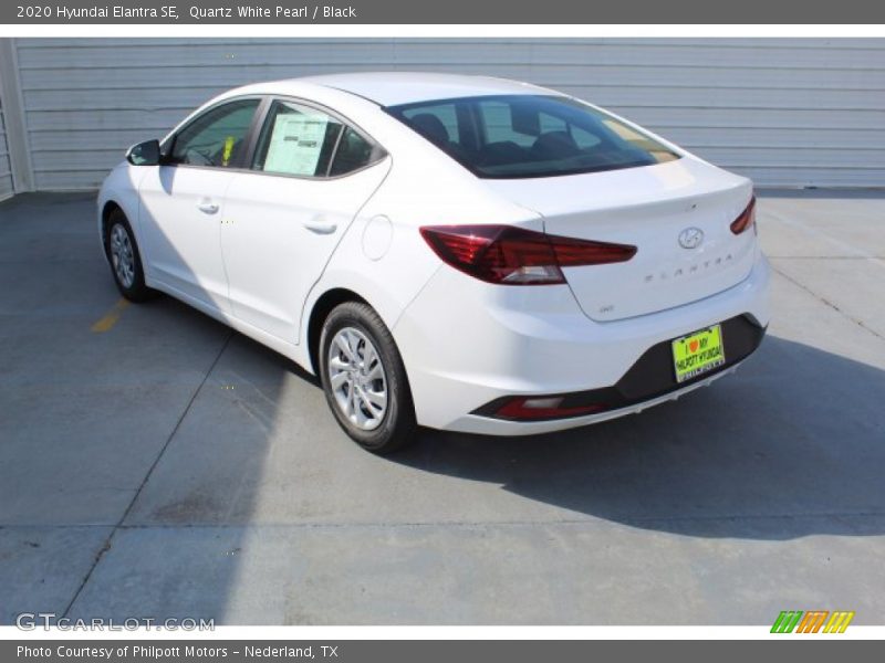 Quartz White Pearl / Black 2020 Hyundai Elantra SE
