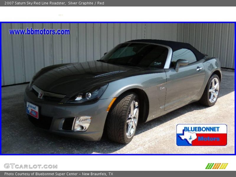 Silver Graphite / Red 2007 Saturn Sky Red Line Roadster