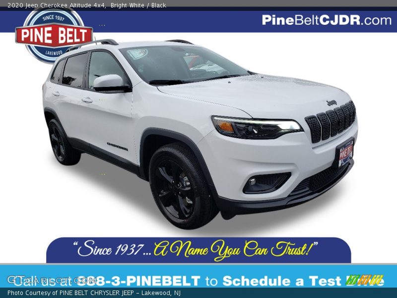 Bright White / Black 2020 Jeep Cherokee Altitude 4x4