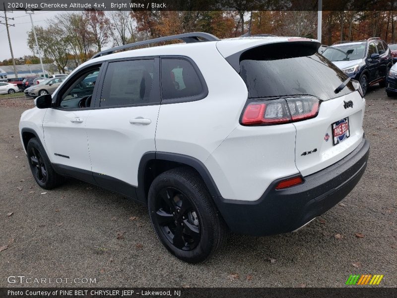 Bright White / Black 2020 Jeep Cherokee Altitude 4x4