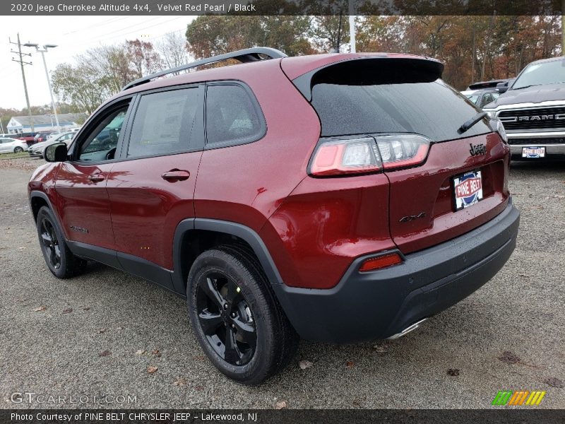 Velvet Red Pearl / Black 2020 Jeep Cherokee Altitude 4x4