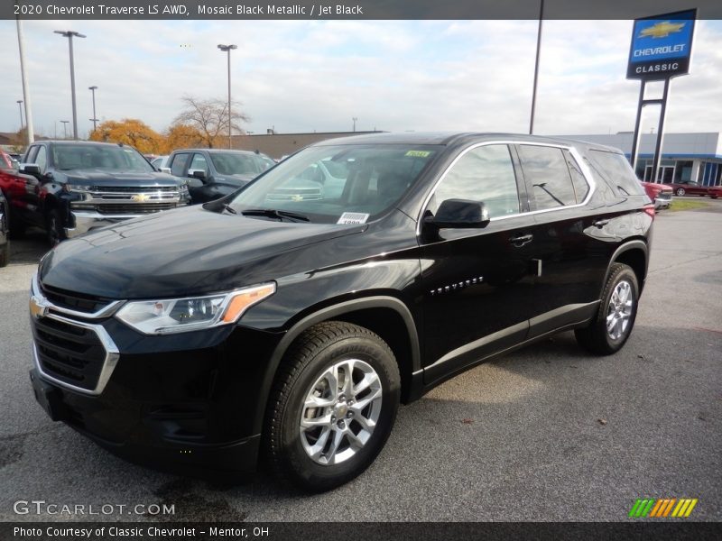 Mosaic Black Metallic / Jet Black 2020 Chevrolet Traverse LS AWD