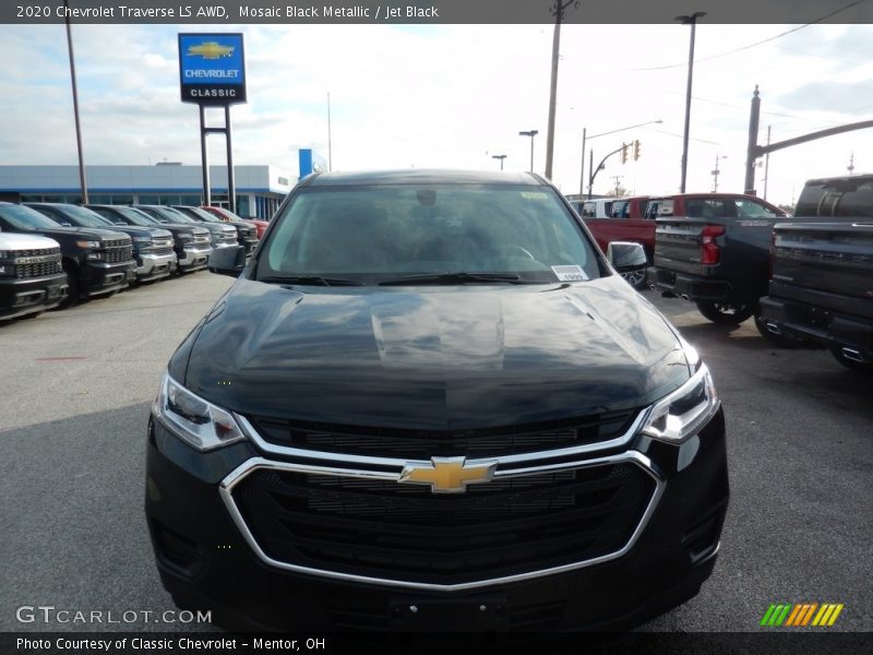 Mosaic Black Metallic / Jet Black 2020 Chevrolet Traverse LS AWD