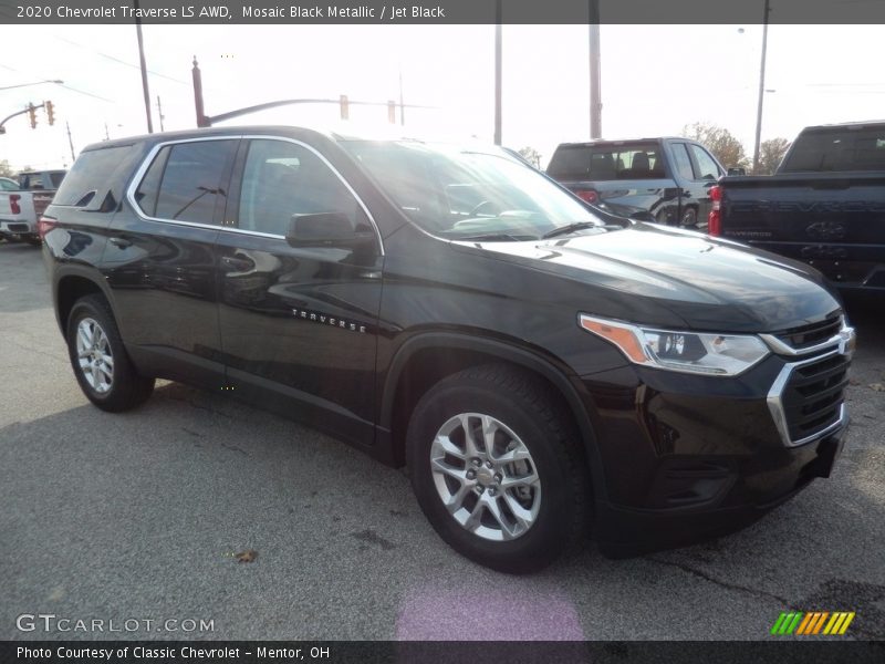 Mosaic Black Metallic / Jet Black 2020 Chevrolet Traverse LS AWD