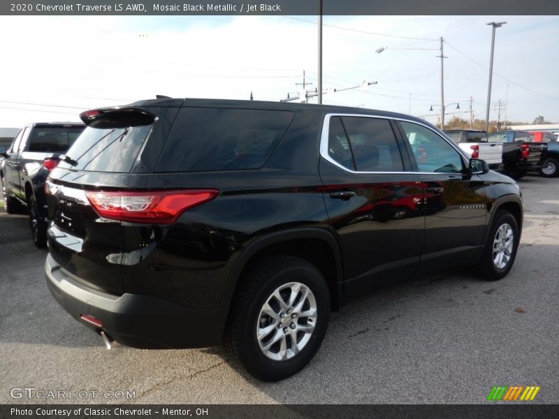 Mosaic Black Metallic / Jet Black 2020 Chevrolet Traverse LS AWD