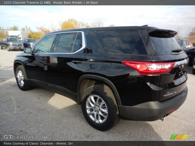 Mosaic Black Metallic / Jet Black 2020 Chevrolet Traverse LS AWD