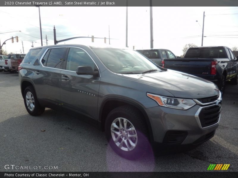 Satin Steel Metallic / Jet Black 2020 Chevrolet Traverse LS AWD