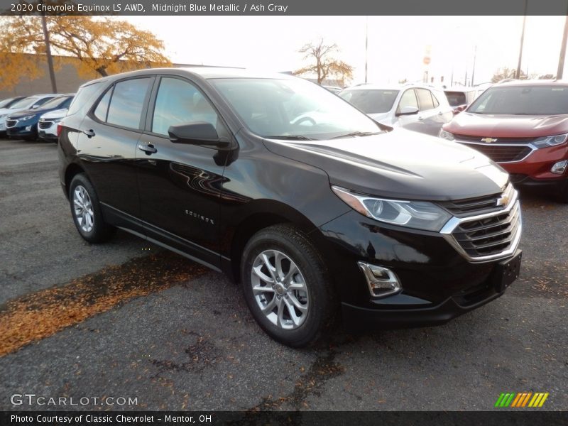 Midnight Blue Metallic / Ash Gray 2020 Chevrolet Equinox LS AWD