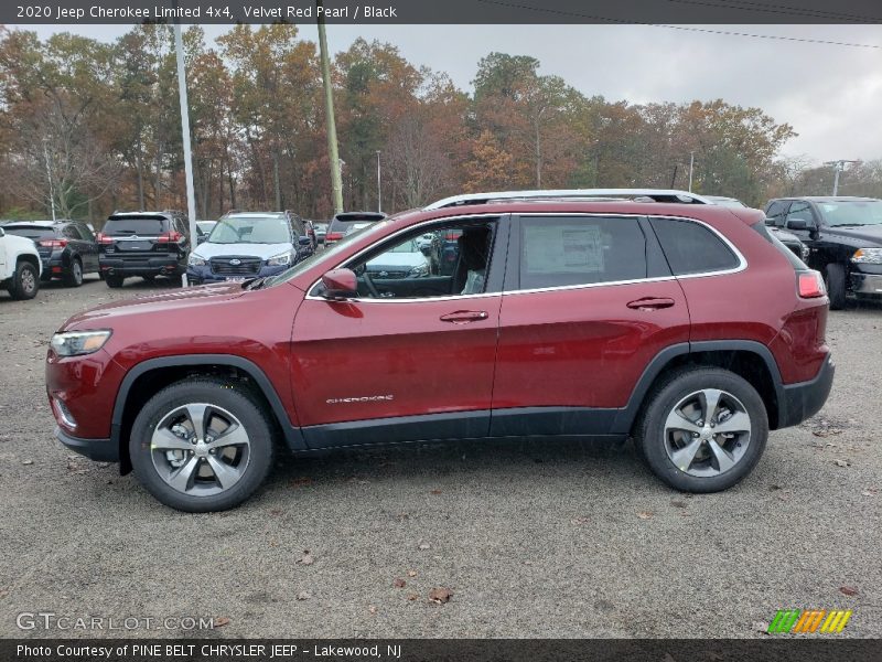Velvet Red Pearl / Black 2020 Jeep Cherokee Limited 4x4