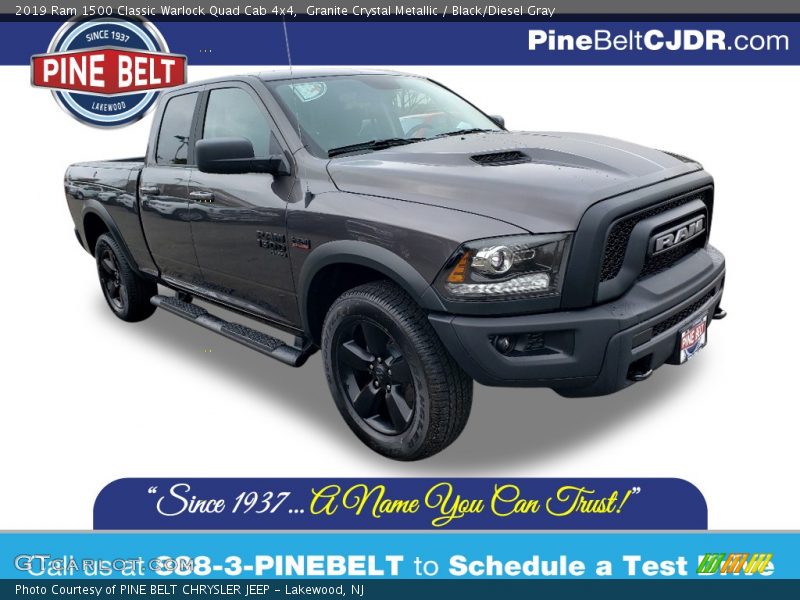Granite Crystal Metallic / Black/Diesel Gray 2019 Ram 1500 Classic Warlock Quad Cab 4x4