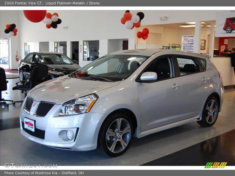 Liquid Platinum Metallic / Ebony 2009 Pontiac Vibe GT