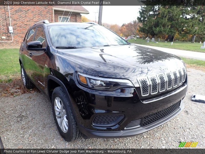 Diamond Black Crystal Pearl / Black 2020 Jeep Cherokee Latitude 4x4