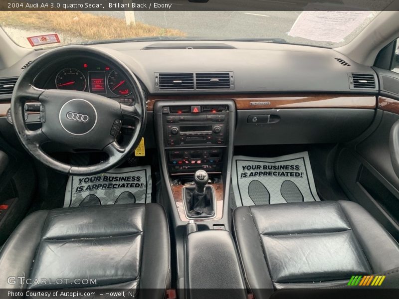 Brilliant Black / Ebony 2004 Audi A4 3.0 quattro Sedan