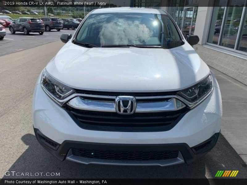 Platinum White Pearl / Ivory 2019 Honda CR-V LX AWD