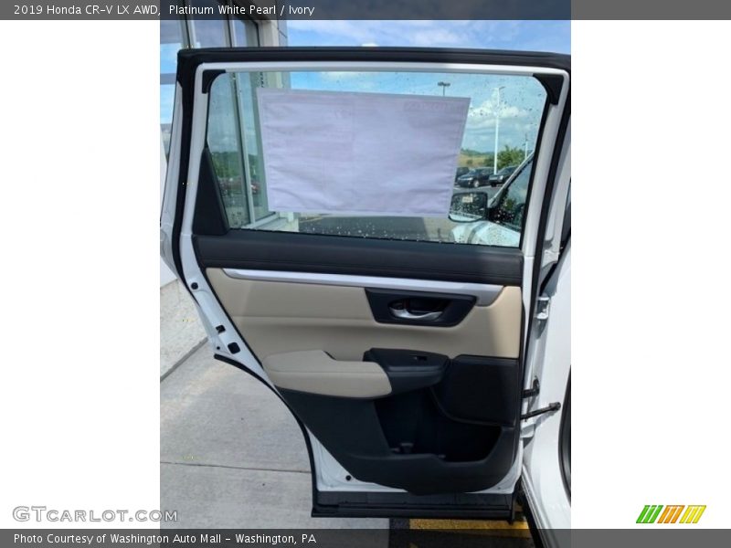 Platinum White Pearl / Ivory 2019 Honda CR-V LX AWD
