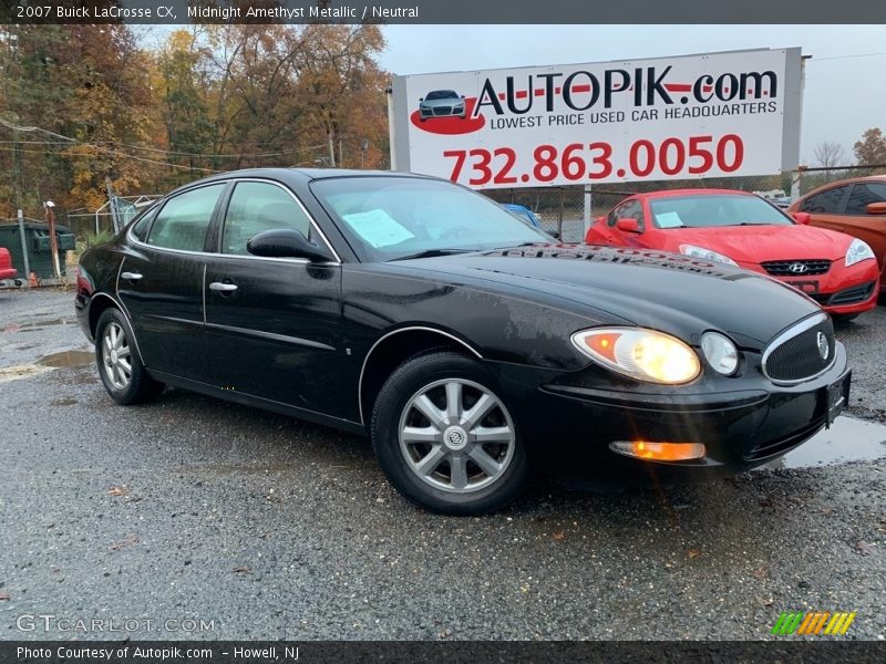 Midnight Amethyst Metallic / Neutral 2007 Buick LaCrosse CX