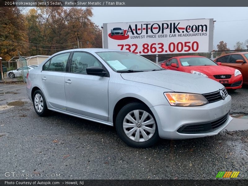 Reflex Silver Metallic / Titan Black 2014 Volkswagen Jetta S Sedan
