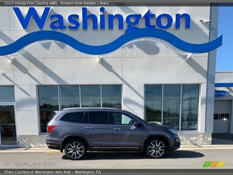 Modern Steel Metallic / Black 2020 Honda Pilot Touring AWD