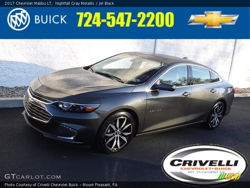 Nightfall Gray Metallic / Jet Black 2017 Chevrolet Malibu LT