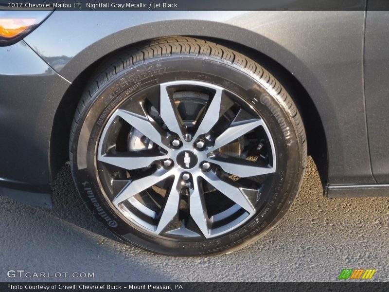 Nightfall Gray Metallic / Jet Black 2017 Chevrolet Malibu LT