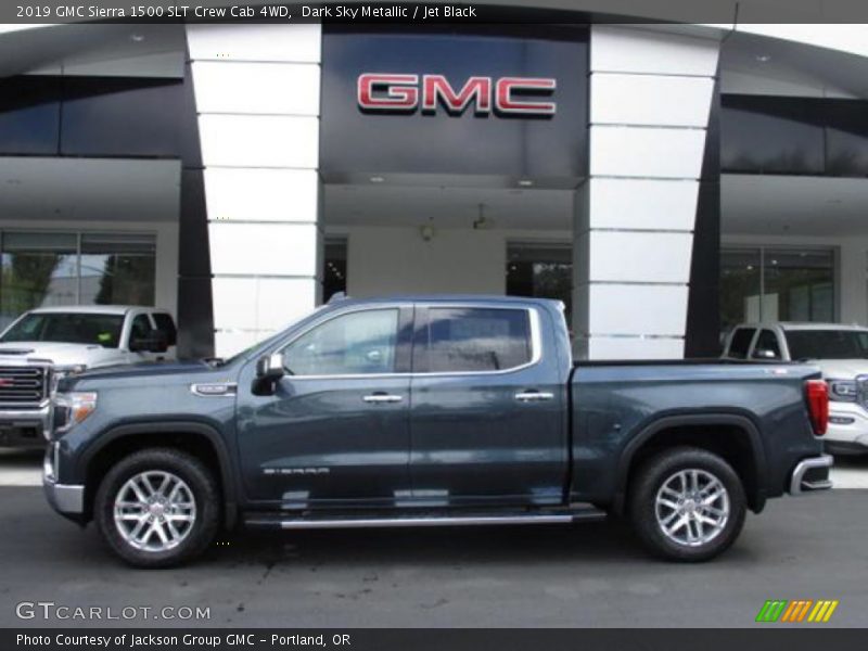 Dark Sky Metallic / Jet Black 2019 GMC Sierra 1500 SLT Crew Cab 4WD