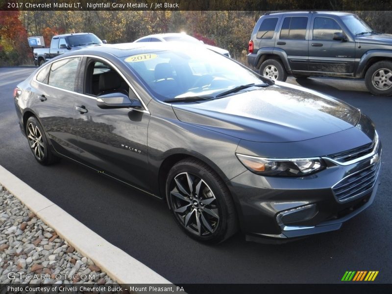Nightfall Gray Metallic / Jet Black 2017 Chevrolet Malibu LT