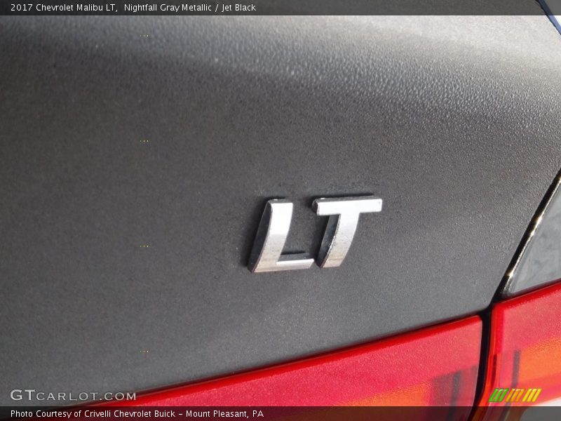 Nightfall Gray Metallic / Jet Black 2017 Chevrolet Malibu LT