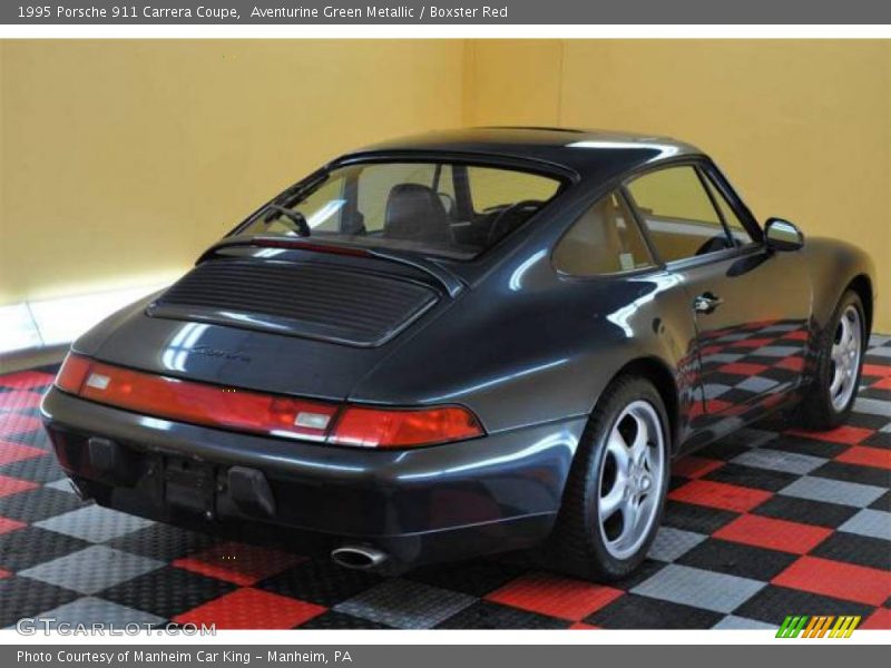 Aventurine Green Metallic / Boxster Red 1995 Porsche 911 Carrera Coupe