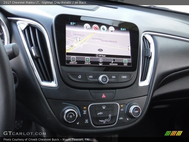 Nightfall Gray Metallic / Jet Black 2017 Chevrolet Malibu LT