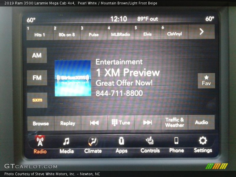 Pearl White / Mountain Brown/Light Frost Beige 2019 Ram 3500 Laramie Mega Cab 4x4