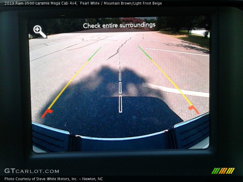 Pearl White / Mountain Brown/Light Frost Beige 2019 Ram 3500 Laramie Mega Cab 4x4