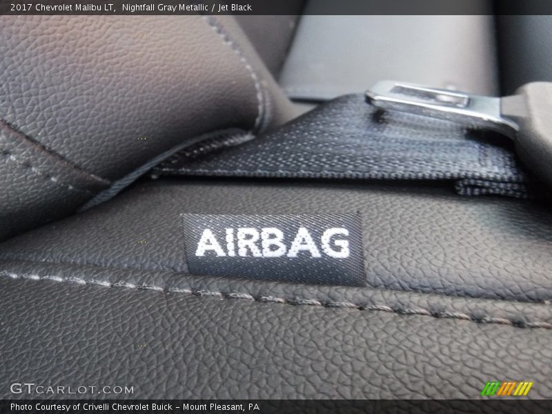 Nightfall Gray Metallic / Jet Black 2017 Chevrolet Malibu LT