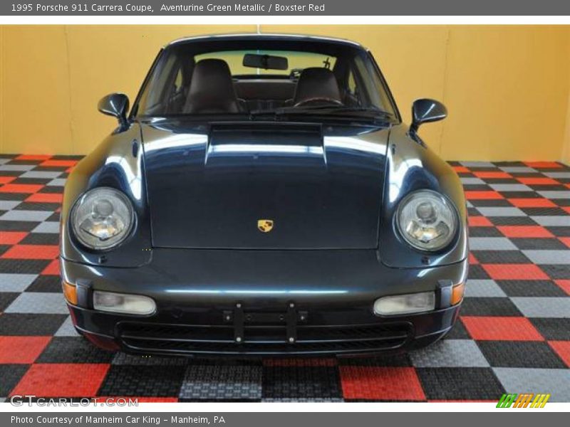 Aventurine Green Metallic / Boxster Red 1995 Porsche 911 Carrera Coupe