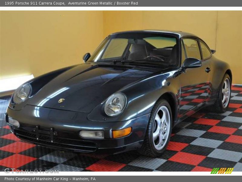 Aventurine Green Metallic / Boxster Red 1995 Porsche 911 Carrera Coupe
