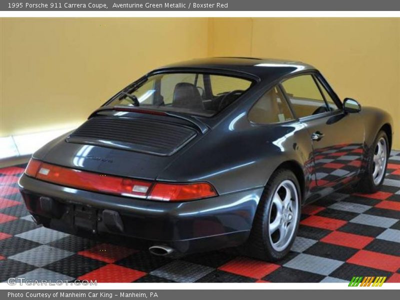 Aventurine Green Metallic / Boxster Red 1995 Porsche 911 Carrera Coupe