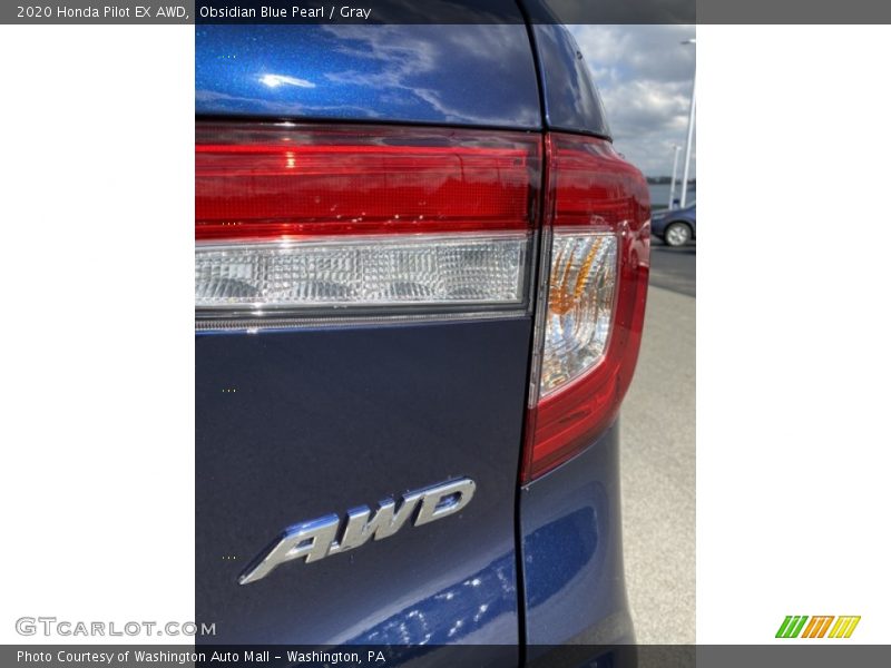 Obsidian Blue Pearl / Gray 2020 Honda Pilot EX AWD