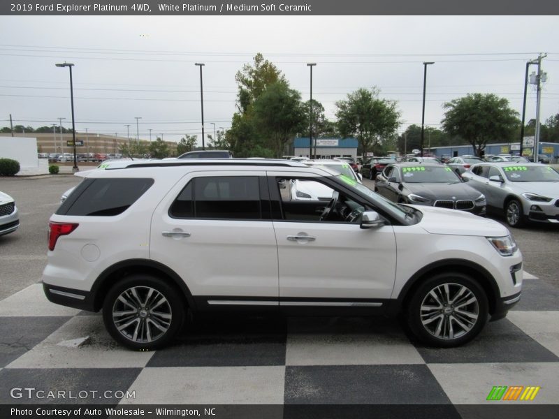 White Platinum / Medium Soft Ceramic 2019 Ford Explorer Platinum 4WD