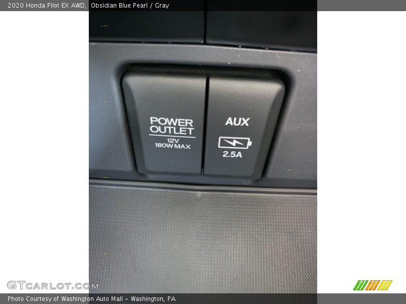 Obsidian Blue Pearl / Gray 2020 Honda Pilot EX AWD