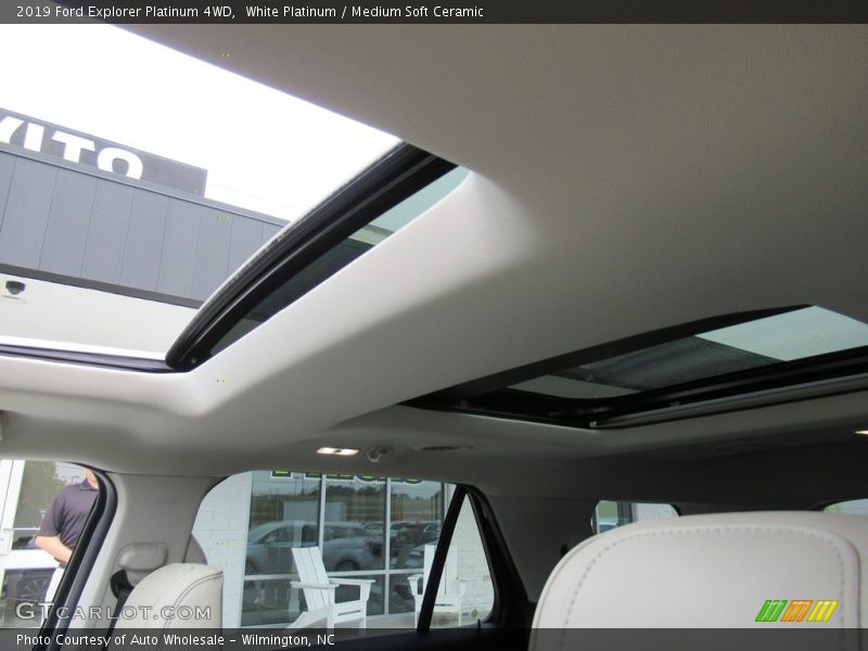 White Platinum / Medium Soft Ceramic 2019 Ford Explorer Platinum 4WD