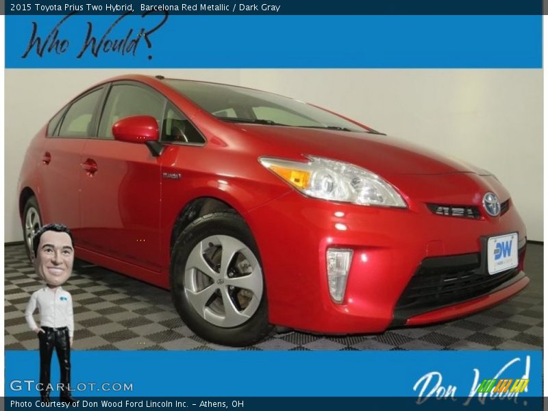 Barcelona Red Metallic / Dark Gray 2015 Toyota Prius Two Hybrid