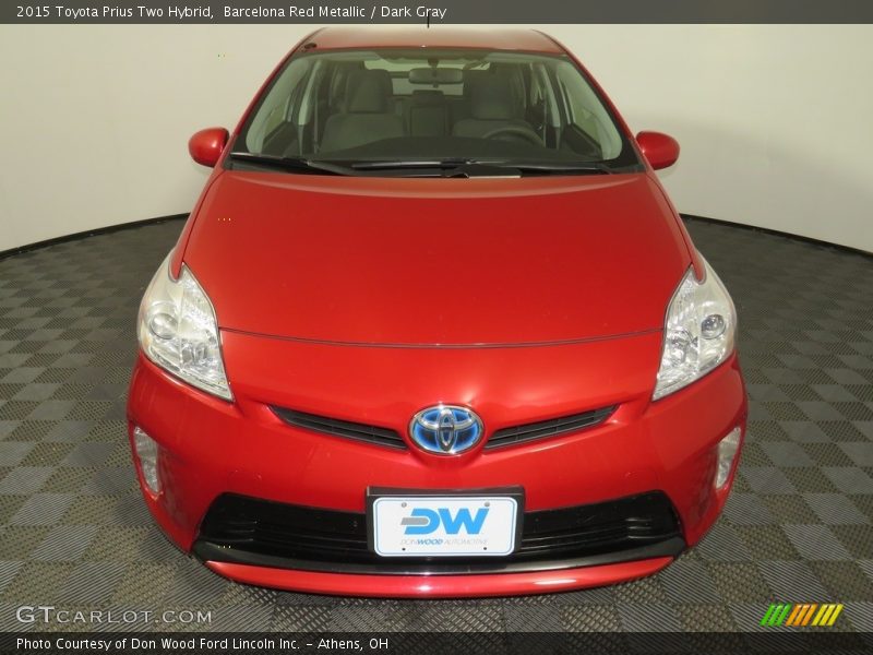 Barcelona Red Metallic / Dark Gray 2015 Toyota Prius Two Hybrid
